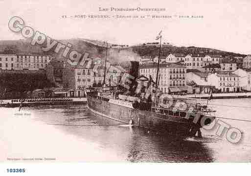 Ville de PORTVENDRES, carte postale ancienne