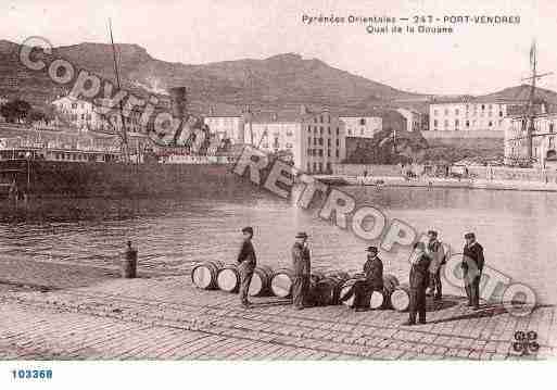 Ville de PORTVENDRES, carte postale ancienne