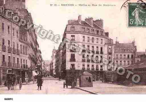 Ville de RENNES, carte postale ancienne