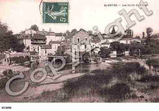 Ville de SAINTASTIER, carte postale ancienne