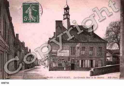 Ville de SOUVIGNY, carte postale ancienne