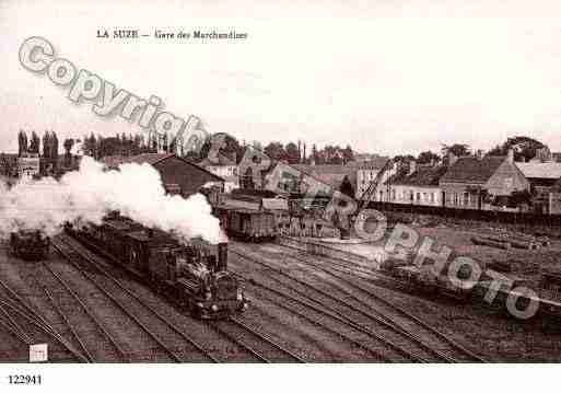 Ville de SUZESURSARTHE(LA), carte postale ancienne