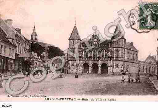 Ville de AUXILECHATEAU, carte postale ancienne