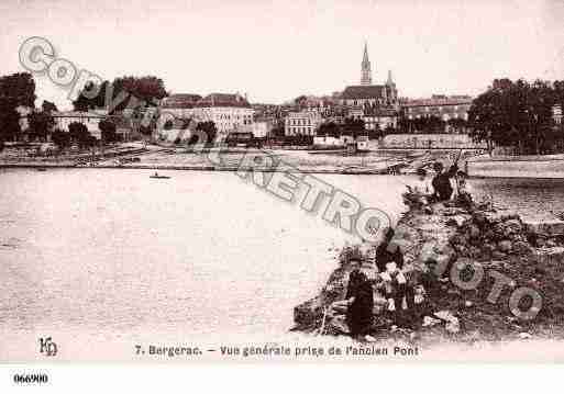 Ville de BERGERAC, carte postale ancienne