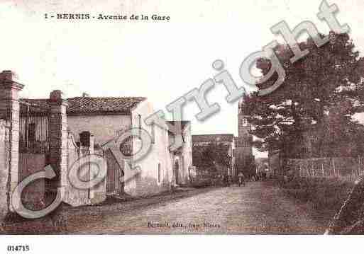 Ville de BERNIS, carte postale ancienne