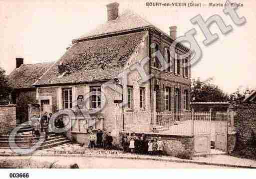 Ville de BOURYENVEXIN, carte postale ancienne Ville de BOURYENVEXIN, carte postale ancienne