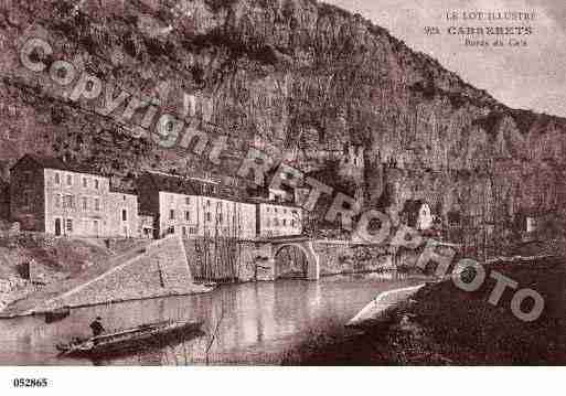 Ville de CABRERETS, carte postale ancienne