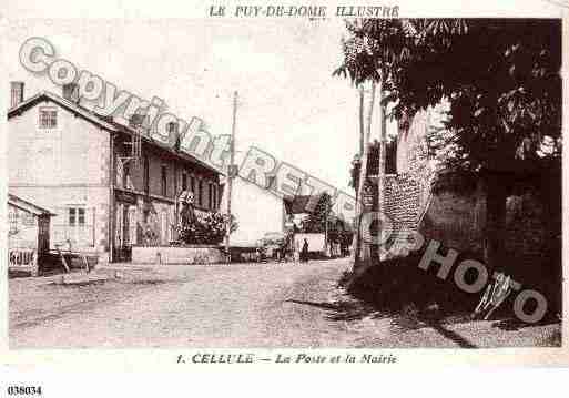 Ville de CELLULE, carte postale ancienne