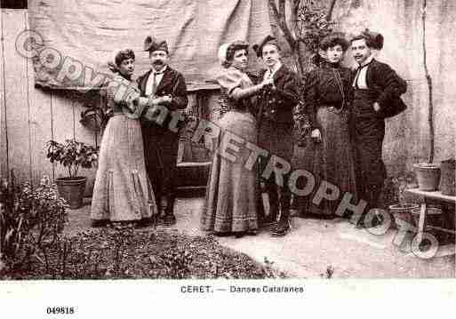 Ville de CERET, carte postale ancienne