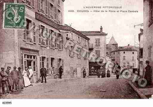 Ville de COUDES, carte postale ancienne