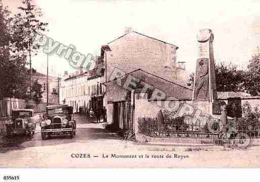 Ville de COZES, carte postale ancienne