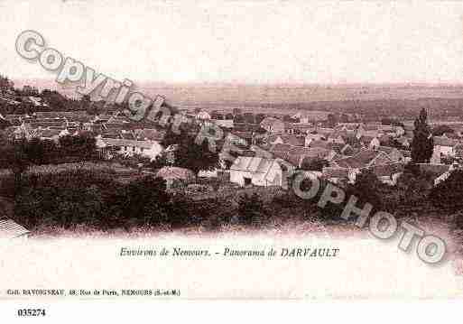 Ville de DARVAULT, carte postale ancienne