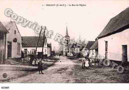 Ville de HALLOY, carte postale ancienne