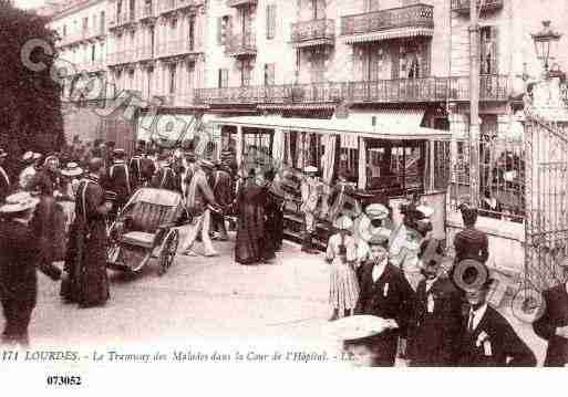 Ville de LOURDES, carte postale ancienne