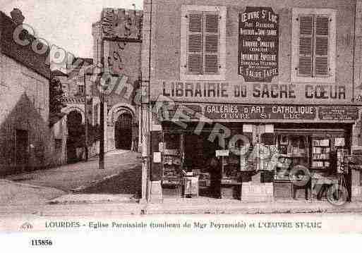 Ville de LOURDES, carte postale ancienne