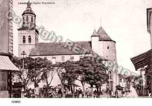 Ville de LOURDES, carte postale ancienne