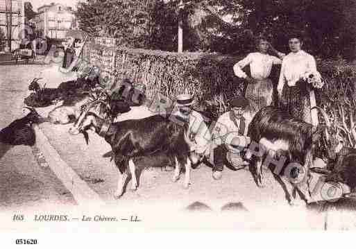 Ville de LOURDES, carte postale ancienne