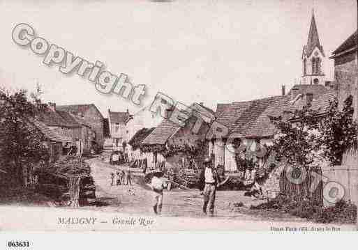 Ville de MALIGNY, carte postale ancienne