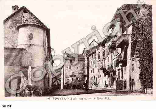 Ville de PEONE, carte postale ancienne