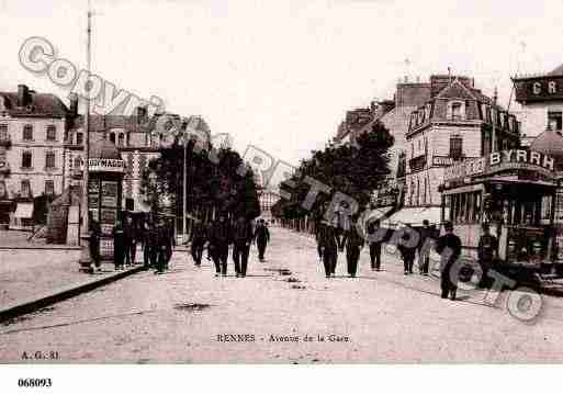Ville de RENNES, carte postale ancienne