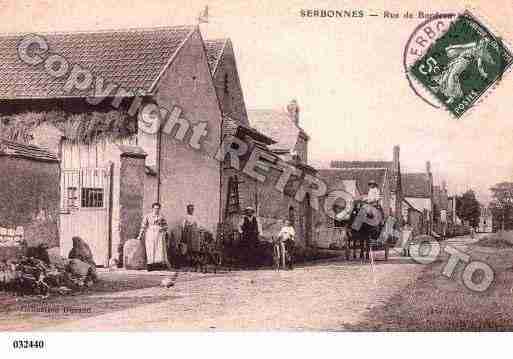 Ville de SERBONNES, carte postale ancienne