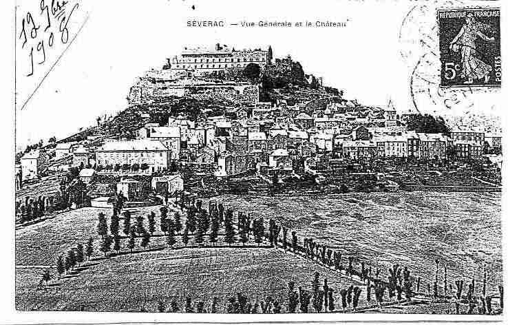 Ville de SEVERAC, carte postale ancienne