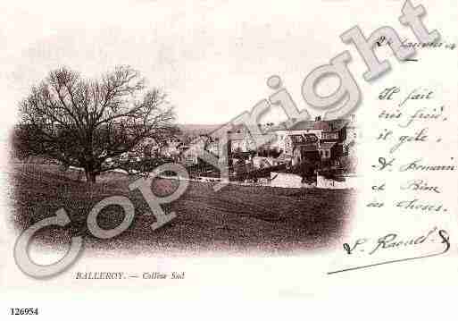 Ville de BALLEROY, carte postale ancienne