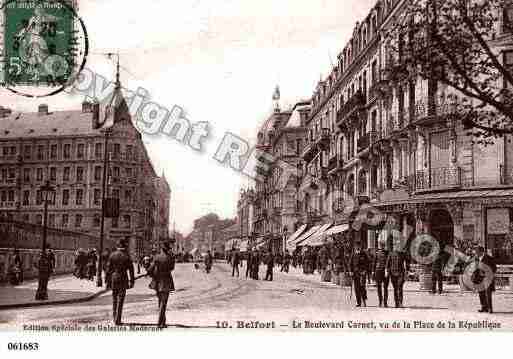 Ville de BELFORT, carte postale ancienne