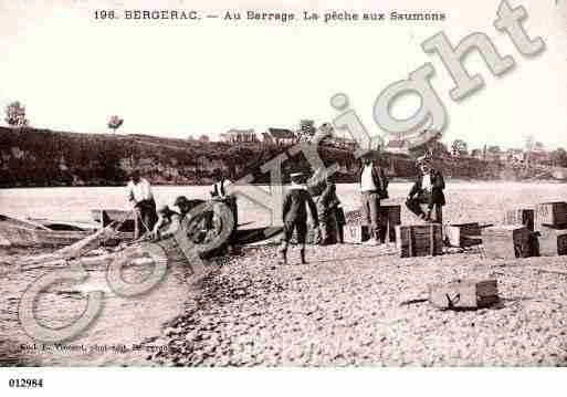 Ville de BERGERAC, carte postale ancienne