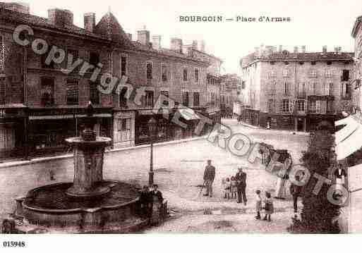 Ville de BOURGOINJALLIEU, carte postale ancienne