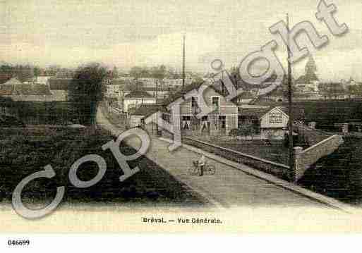 Ville de BREVAL, carte postale ancienne