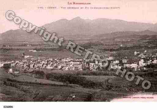 Ville de CERET, carte postale ancienne