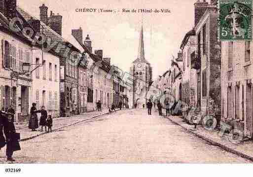 Ville de CHEROY, carte postale ancienne