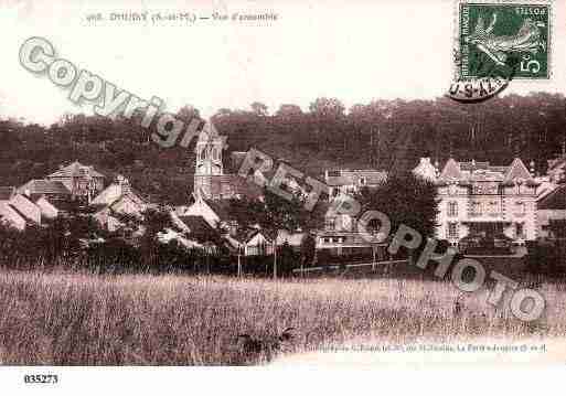 Ville de DHUISY, carte postale ancienne