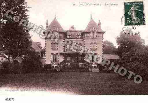 Ville de DHUISY, carte postale ancienne