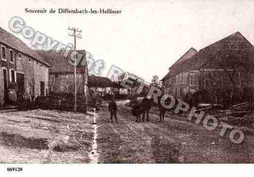 Ville de DIFFEMBACHLESHELLIMER, carte postale ancienne Ville de DIFFEMBACHLESHELLIMER, carte postale ancienne