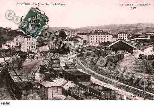 Ville de DUNIERES, carte postale ancienne