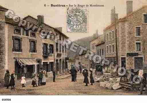 Ville de DUNIERES, carte postale ancienne