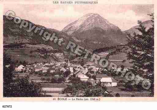 Ville de ECOLE, carte postale ancienne