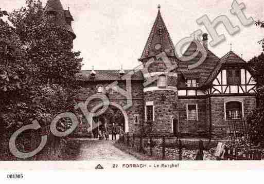 Ville de FORBACH, carte postale ancienne