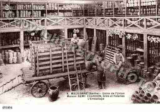 Ville de MALICORNESURSARTHE, carte postale ancienne