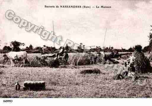 Ville de NASSANDRES, carte postale ancienne