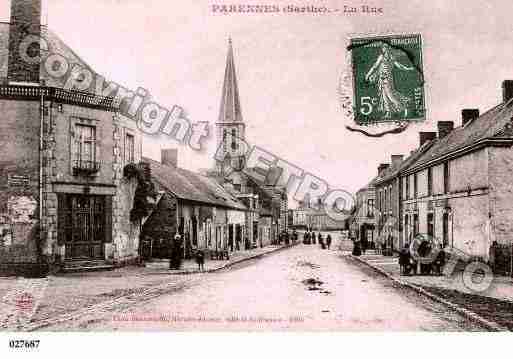 Ville de PARENNES, carte postale ancienne