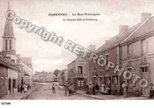 Ville de PARENNES, carte postale ancienne