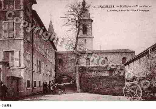 Ville de PRADELLES, carte postale ancienne