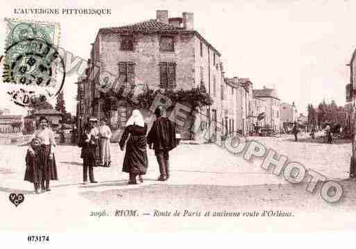 Ville de RIOM, carte postale ancienne