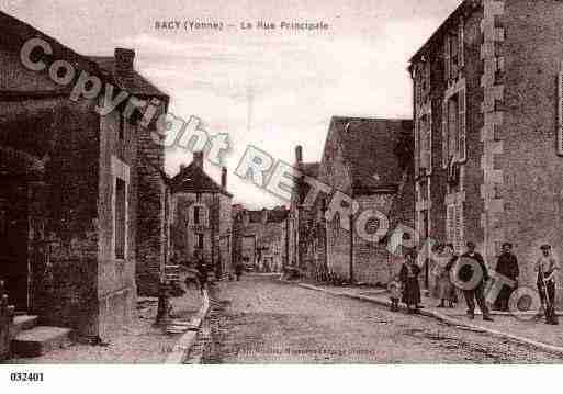 Ville de SACY, carte postale ancienne