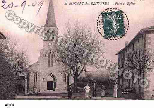 Ville de SAINTBONNETDESBRUYERES, carte postale ancienne