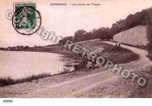 Ville de SERBONNES, carte postale ancienne