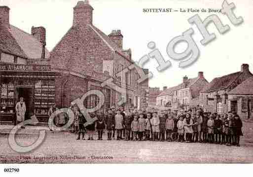Ville de SOTTEVAST, carte postale ancienne Ville de SOTTEVAST, carte postale ancienne
